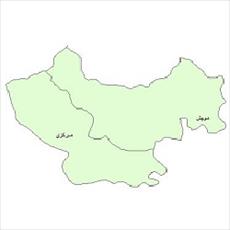 نقشه ی بخش های شهرستان کامیاران