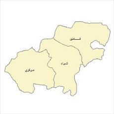 نقشه ی بخش های شهرستان همدان