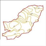 نقشه ی منحنی های هم تبخیر استان گلستان