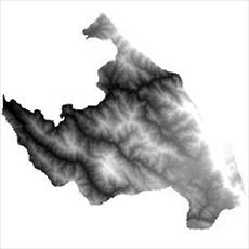 نقشه ی مدل رقومی ارتفاعی شهرستان پاوه