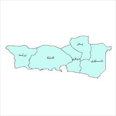 نقشه ی بخش های شهرستان چابهار
