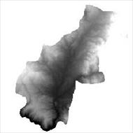 نقشه مدل رقومی ارتفاعی (DEM) شهرستان کوثر (واقع در استان اردبیل)