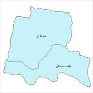 نقشه ی بخش های شهرستان بستان آباد