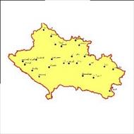 شیپ فایل شهرهای استان لرستان به صورت نقطه ای