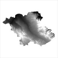 نقشه ی مدل رقومی ارتفاعی شهرستان زنجان