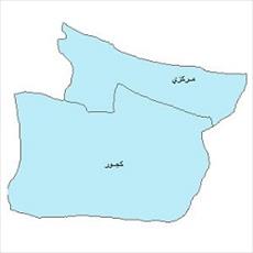 نقشه ی بخش های شهرستان نوشهر