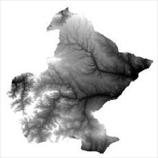 نقشه ی مدل رقومی ارتفاعی شهرستان دیواندره